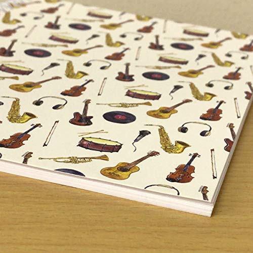 Amazon | A5リングノート「楽器総柄」 音楽 生活雑貨 グッズ かわいい
