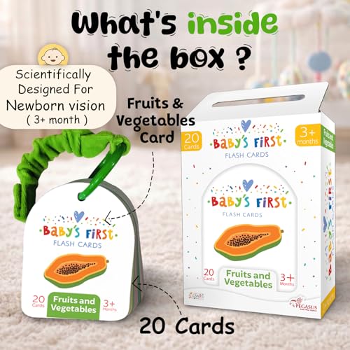 Image of Popcorn Games and Puzzles Flash Cards for Kids (Fruits and Vegetables)