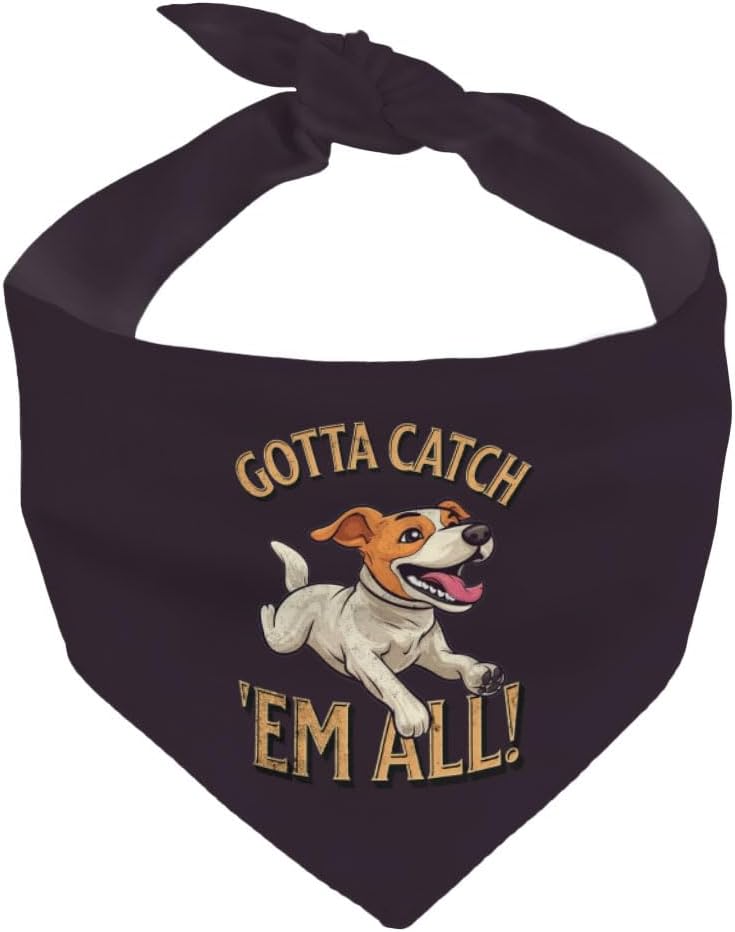 Gotta Catch 'em All Pet Bandana - Gifts for Squirrel Lovers - Dog Apparel - M