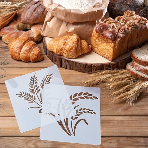 Tefola 24pcs Baking Template Stencil Pet Material Stencils for Bread Cake, Coffee, Pie or Biscuits - Image 2
