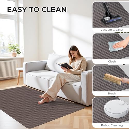 Image of Sycoodeal Chair Mat,36 inch x 55 inch Office Chair Mat for Hardwood and Tile Floor, Heavy Duty Floor Protector for Rolling Chairs,Non-Slip,Computer Mat for Home Office(Coffee)