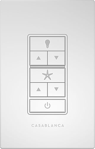 Casablanca Fan Company 99195 control remoto para ventilador y luz de pared, color blanco