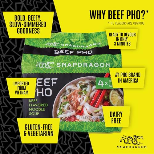 Image of Snapdragon Beef Pho Instant Noodle Packets 4-Pack | 2.1 oz (4 Pack)