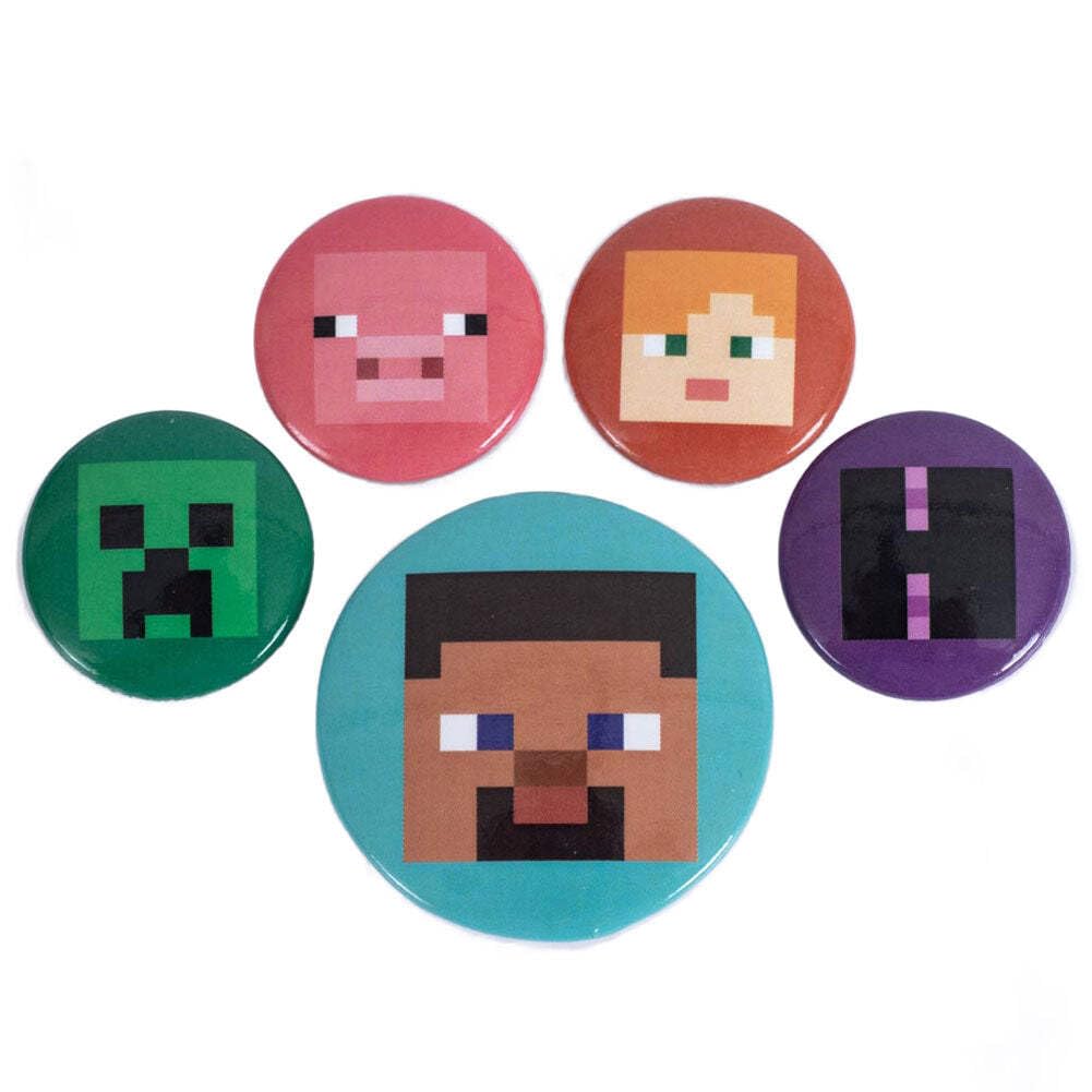 Amazon.com: Pyramid International MINECRAFT (FACES) BADGE PACK