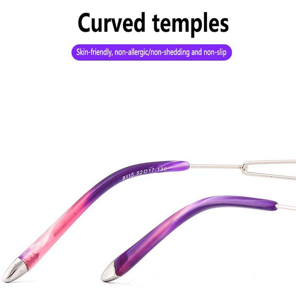 WZX Gafas de Lectura para Mujer Gafas de Lectura antifatiga ultraligeras Gafas de computadora Gafas de Lectura para Ancianos sin Marco para Mujer Luz Anti-Azul multifocal