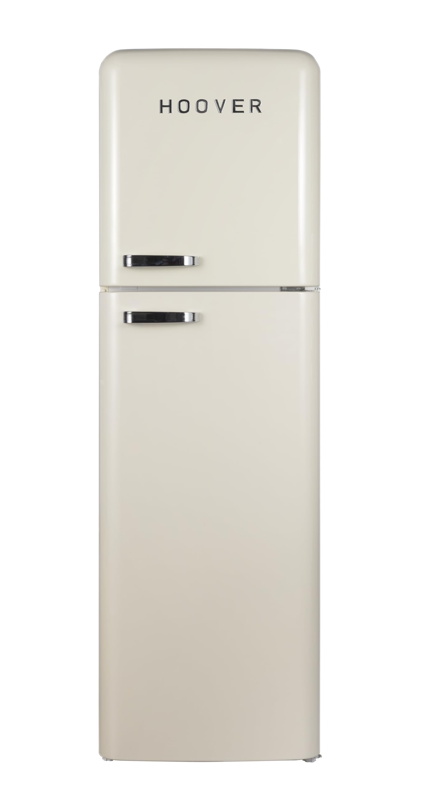 Hoover 326L Top Mount Retro Style Refrigerator, Total No Frost Design, Fresh Room, Humidity Control, Metal Texture Handle, Bottle Rack, 1 Year Warranty, Cream - HTR-M326-RC