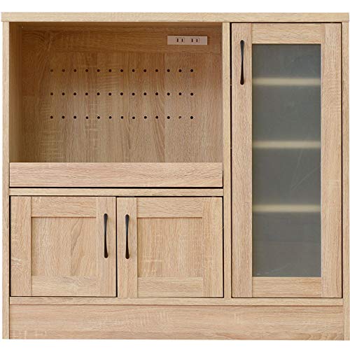 ワイエムワールド レンジボード キッチン収納 幅88 オーク 00-olv-9090re