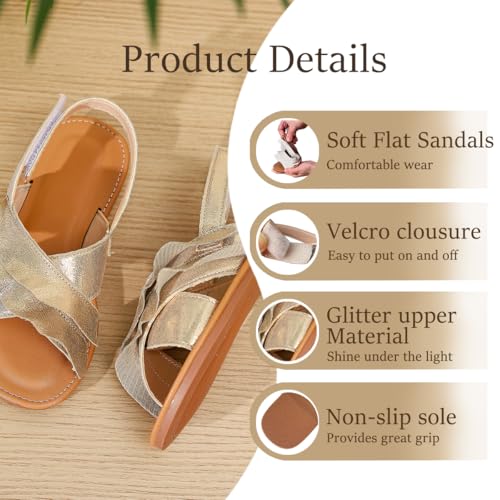 Image of Toddler Girls Sandals Summer Flats Dress Shoes for Baby Little Kids Girl