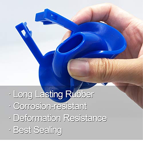 Toilet Flapper Replacement 2 inch (2 Pack) Universal for American Standard Toilet Easy to Install with Stainless Chain & Long Lasting Rubber Water Saving fit 2\'\' Flush Valve Toilet Leaking Flapper - Thumbnail 5