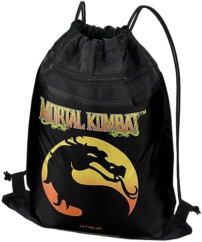 LOGOVISION Mortal Kombat Klassic Logo Drawstring Backpack Sports Bag Sackpack 17