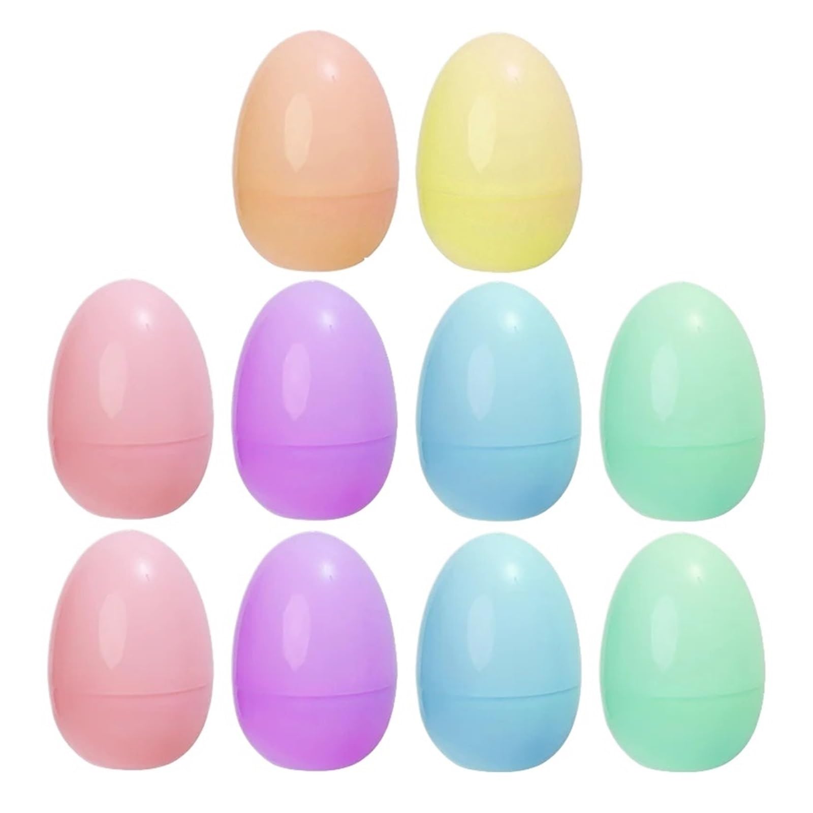ZYAYNG 24pcs Fillable Easter Eggs Bright Colorful Plastic Empty Eggshells Basket Stuffers Filler Party Favors Home Decorations For Easter