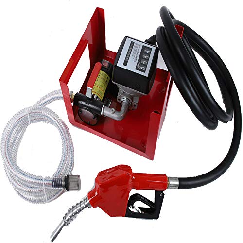 Bomba diésel autoaspirante de 230 V con 2 mangueras, 200 W, 50 L/min