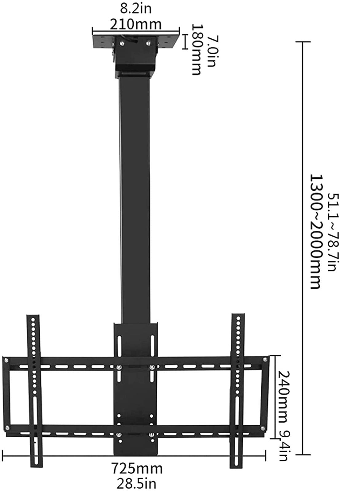 Soporte de Pared para TV Soporte para TV de Techo eléctrico Soporte para TV Control Remoto Inteligente Elevación automática Estante de Techo para TV Soporte para TV de Montaje en Pared Ajustable （-A）
