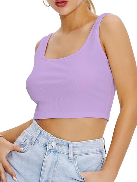Tank Top Crop and Tunics Workout,Gym,Party,Vacation,Dating etc. for Women & Girls-image-0