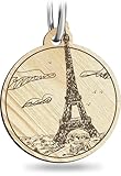Eifelturm Schlüsselanhänger handgemacht aus Holz, Glücksbringer, Paris, Parisurlaub, Geschenk für Frankreich Fans, Frankreichurlaub, Paris Souvenir