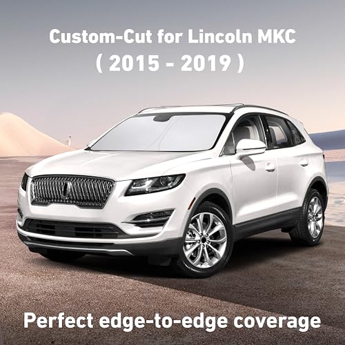 Image of EcoNour Windshield Sunshade Compatible for Lincoln MKC 2015-2017 2018 2019, Sun Visor for Front Windshield & Window Sun Shade Cover, UV Heat Blocker & Protector, Car Accessories
