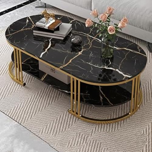 Image of Coffee Table Centre Table (Black Gold, Full)