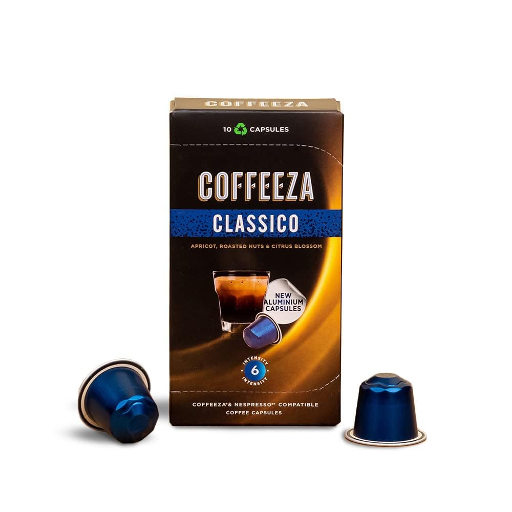 Classico Aluminium Coffee Capsules, Intensity - 6 |100% Arabica | Original Line Compatible Coffee Pods | Box of 1 (10 Capsules)
