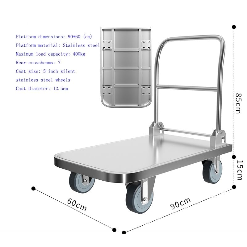 Carretilla Multifuncional Plegable con Rueda de Acero Inoxidable miniatura 2