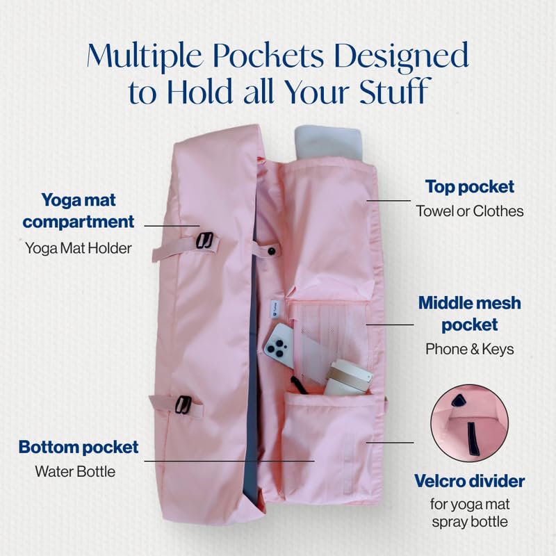 Tumaz Yoga Mat Bag | Padded Adjustable Shoulder Strap | Fits Up to 26