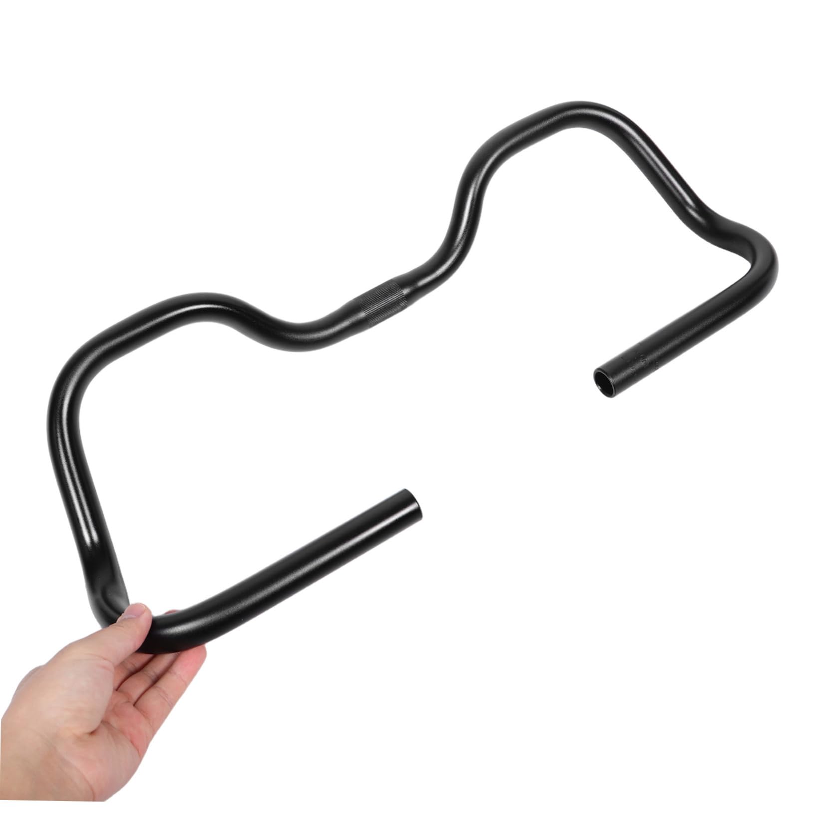 POPETPOP Manubrio Farfalla Per Mountain Bike Bici Da Strada e Trekking Design Stabile e Rialzo Regolabile in Nero