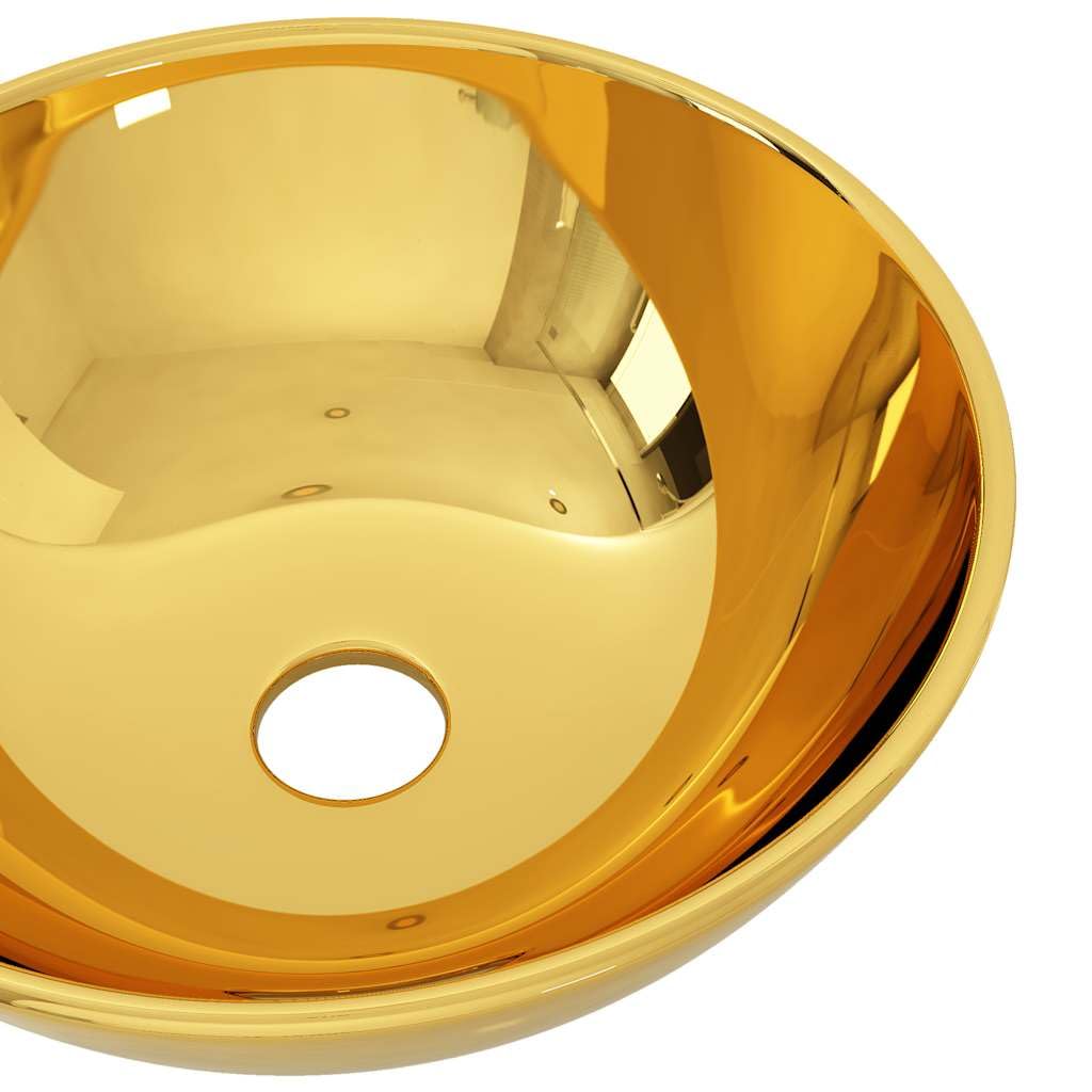 Generisch Waschbecken 28 x 10 cm Keramik Golden,Heimwerkerbedarf,Sanitärbedarf,Sanitärkeramik & Armaturen,Waschbecken & Spülen,Badezimmer-Waschbecken,143490