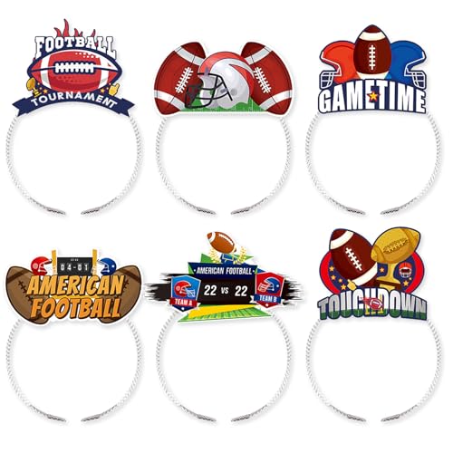 Habbiful 6pcs American Football Headband for Football Party...