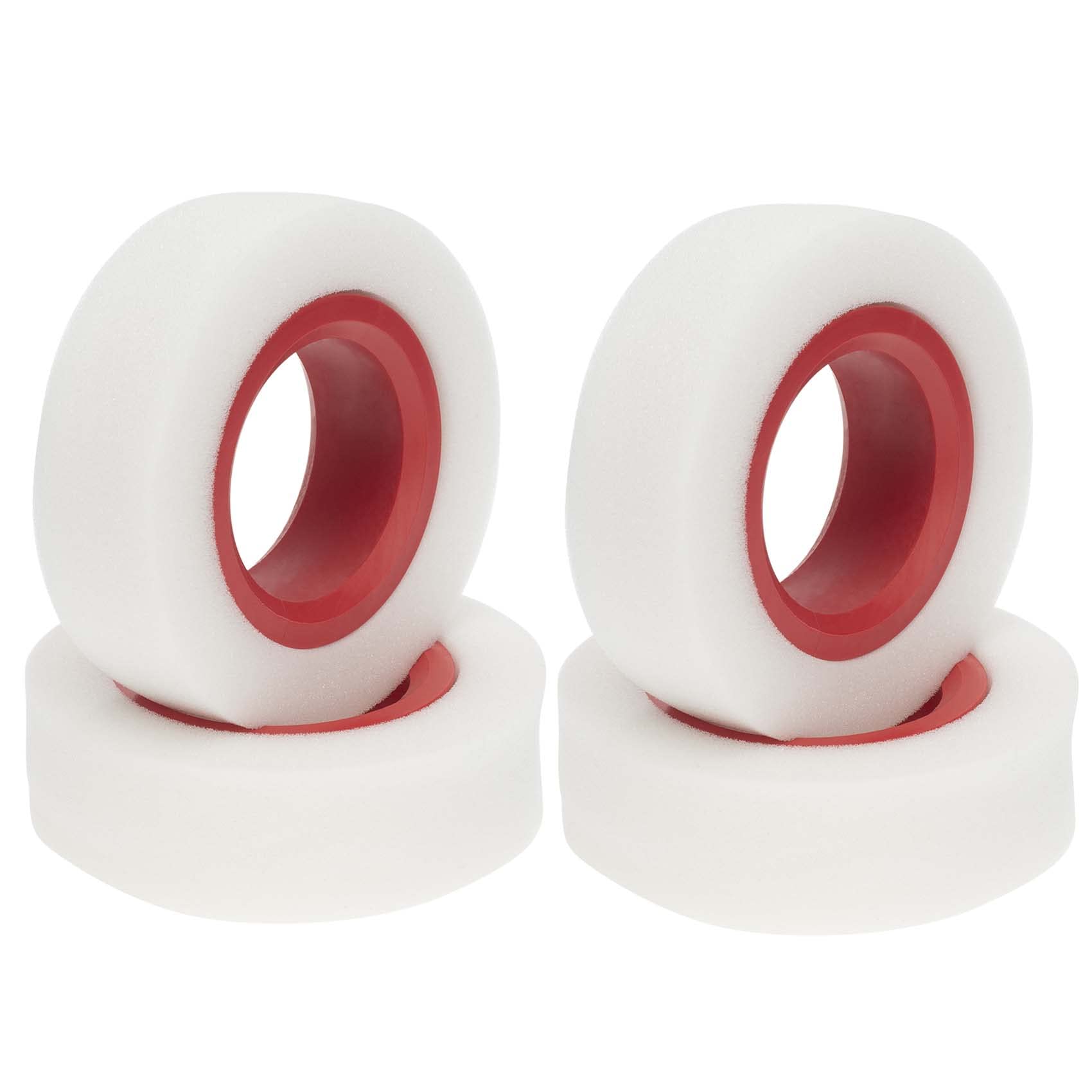 KEEDA 4PCS Dual Stage TPE Foam Sponge Inserts for 1/10 RC Crawler Car 1.9 inch Wheel Tire Axial SCX10 D90 TRX4 TRX6 (100mm, Red)