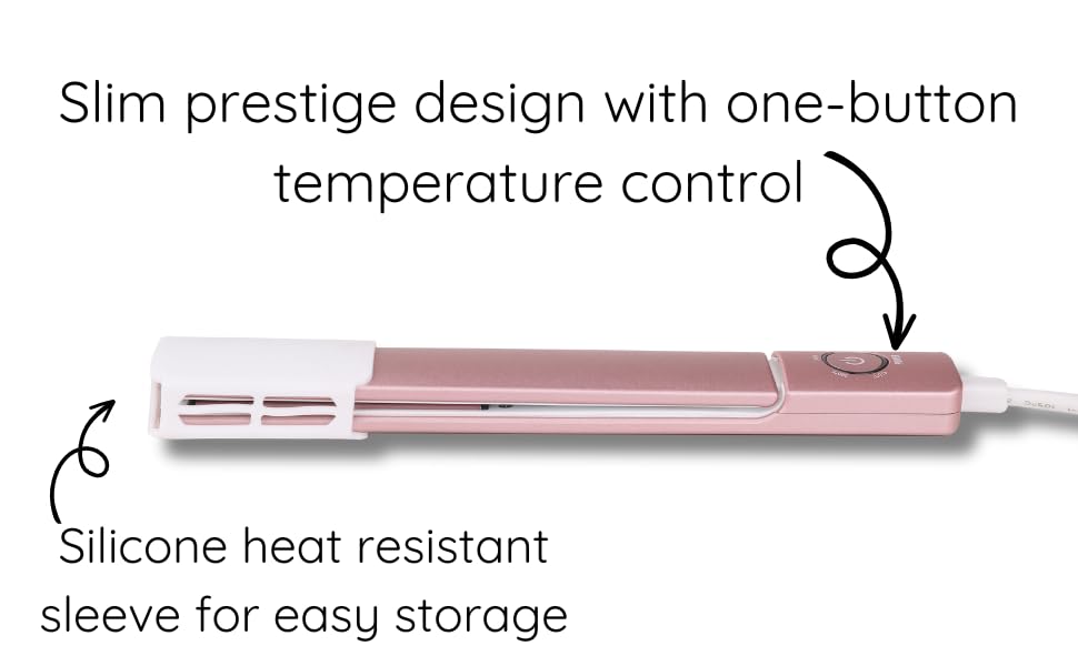 Plancha de pelo Aria Beauty Slim diseño versátil rosa miniatura 4