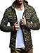 Produktbild Leif Nelson Strickjacke Herren mit Kapuze & Reissverschluss (Khaki, Größe XL) - Strick Sweatjacke Männer Cardigan für Winter Baumwolle