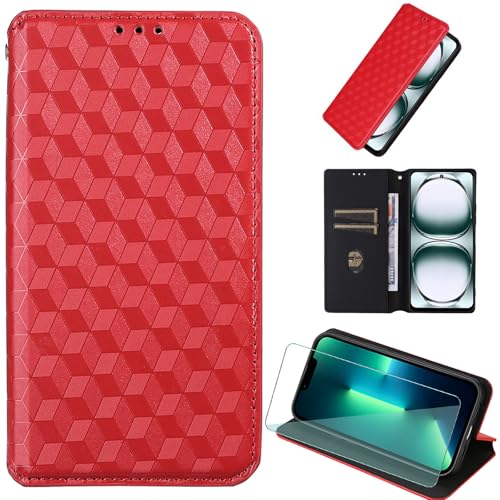 FortiCase Funda + Protector de Pantalla para ASUS Zenfone 7,Piel Función de Soporte y Billetera Carcasa,Hebilla Magnetica Función PU Flip Case,Ranuras para Tarjetas- Red-LT4.
