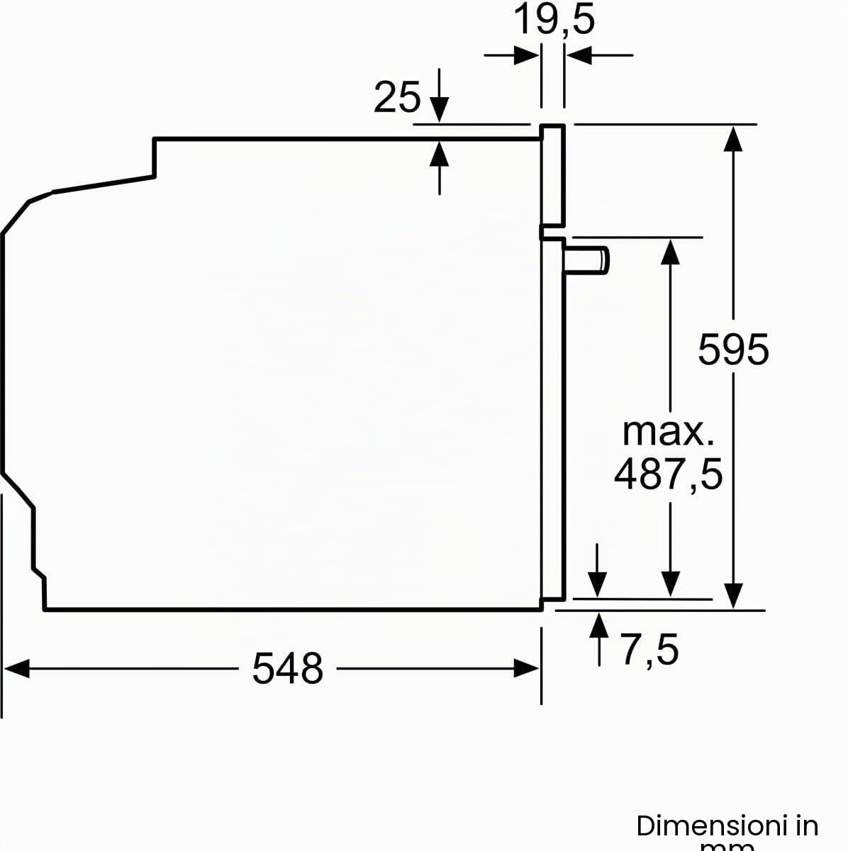 NEFF B2CCJ7AK3, N30, forno, controllo touch LED, aria calda 3D, CircoTherm, Air Fry e Air Fry, teglia automatica, pirolisi e Easy Clean, sicurezza per bambini, 60 x 60 cm, nero