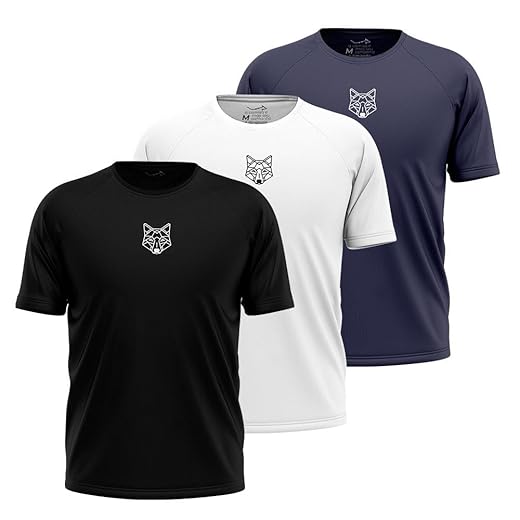 Kit 3 Camisetas Masculinas Dry Fit Alpha Academia e Treino