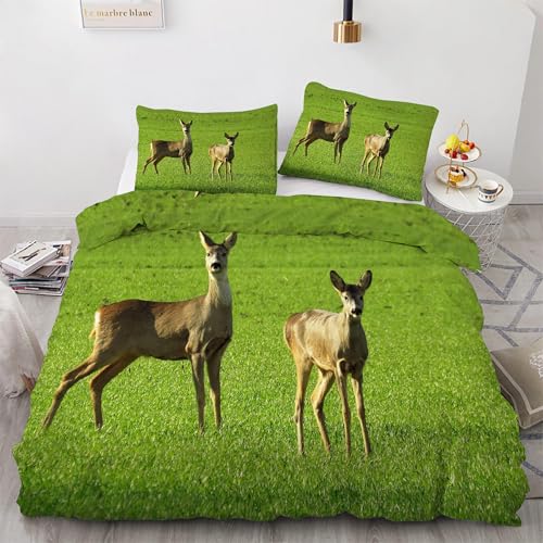 Housse de couette 160x200 douce en microfibre imprimée avec fermeture éclair - 2