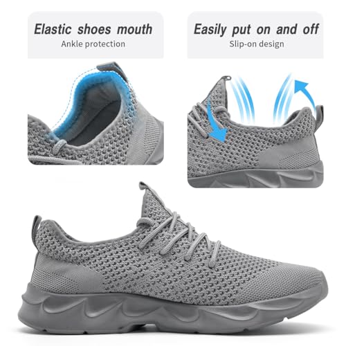 Image of DLWKIPV Womens Walking Shoes Slip On Sneakers Tennis Shoes Running Sport Workout Gym Shoes Athletic Non Slip Lightweight Breathable Fashion Casual Shoes for Travel Work