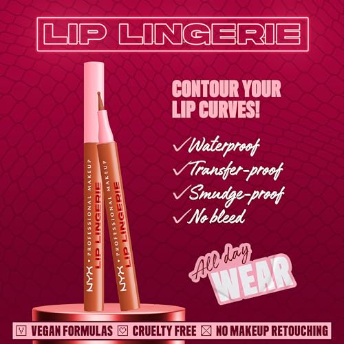 NYX Professional Make Up Lip Lingerie Lip Liner Stain Naadloos All Day Vlekken Waterdicht Barely There - Afbeelding 3