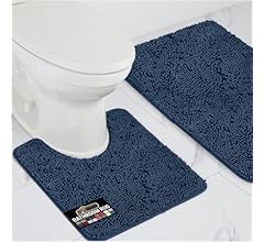 GORILLA GRIP Bathroom Rug Sets, Soft Chenille 2 Piece Area Rugs Set, Toilet Base Mat and 30"x20" Carpet, Absorbent Microfib…