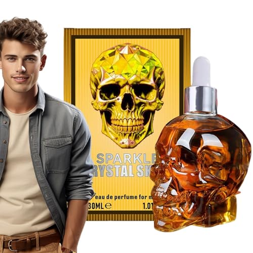 Fragancias para Hombre, Botella de Perfume con Cabeza de Calavera...