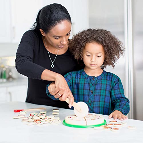 Melissa & Doug Pizza-Party-Spielset für Kinder aus Holz, über 50 Beläge, mit Pizzaschneider, Pizzateller, Holzspatel und Holzbox – Bild 3