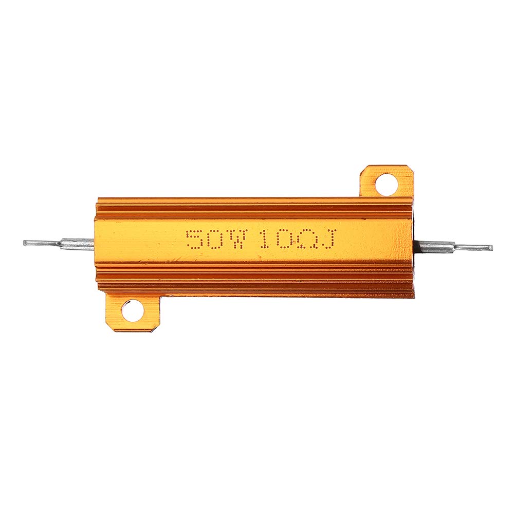 BliliDIY 10 Pz Rx24 50 W 10R 10Rj Custodia In Alluminio Metallo Resistore Ad Alta Potenza Custodia In Metallo Dorato Custodia Resistore Resistenza Resistenza Dissipatore