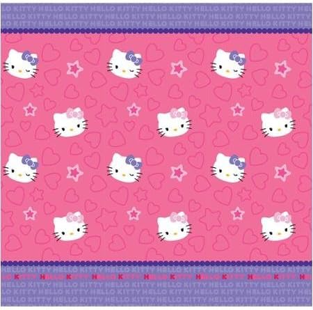Hello Kitty Kitty & Me Fabric Shower Curtain,72in x 72in , Pink