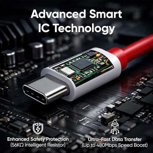 Image of KARWAN 100W USB to Type C Cable,SuperVooc /Wrap /Dash Fast Charger Charging Cable Compatible with Oneplus Open /15R /15 /15T /13 /13R /12 /12R /11 /11R /10R /10T /10 /9 /8 /7 /6 /T /Pro,Nord 5 /4 /3,Ce 5 /4 /3,Tablet & More
