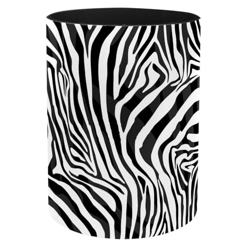 Eslifey Soporte de hierro para bolígrafos, animales, leopardo, cebra, negro y blanco, soporte para lápices, soporte para accesorios de escritorio, organizador de almacenamiento de brochas de