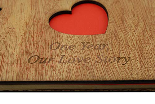 Álbum de recortes Pirantin Paper para el primer aniversario, grabado con 'Un año nuestra historia de amor', idea de regalo miniatura 2