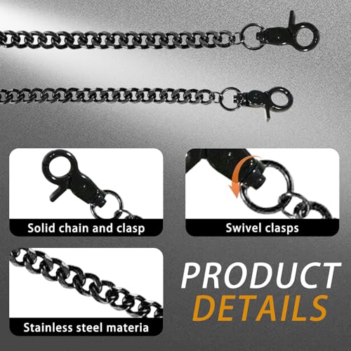 Image of Pants Wallet Chain for Men Women Boy Girl,Heavy Duty Pocket Chain Metal Wallet Keychain Jean Punk