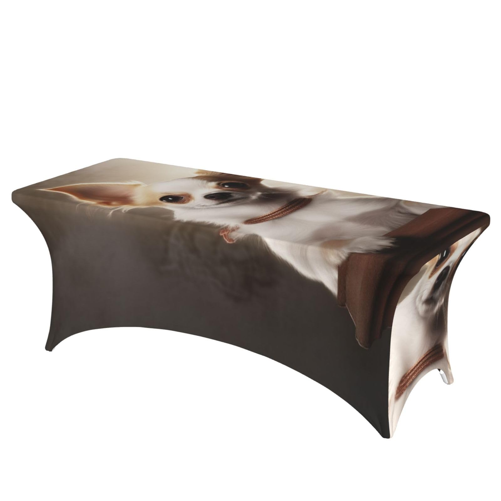 Nappe chihuahua pour tables rectangulaires de 1,8 m extensible de fête