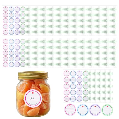 Etiquetas Autoadhesivas Para Mermeladas Y Especias - Pack De 200 Unidades, 3.8x3.8 Cm, De Papel De Alta Calidad