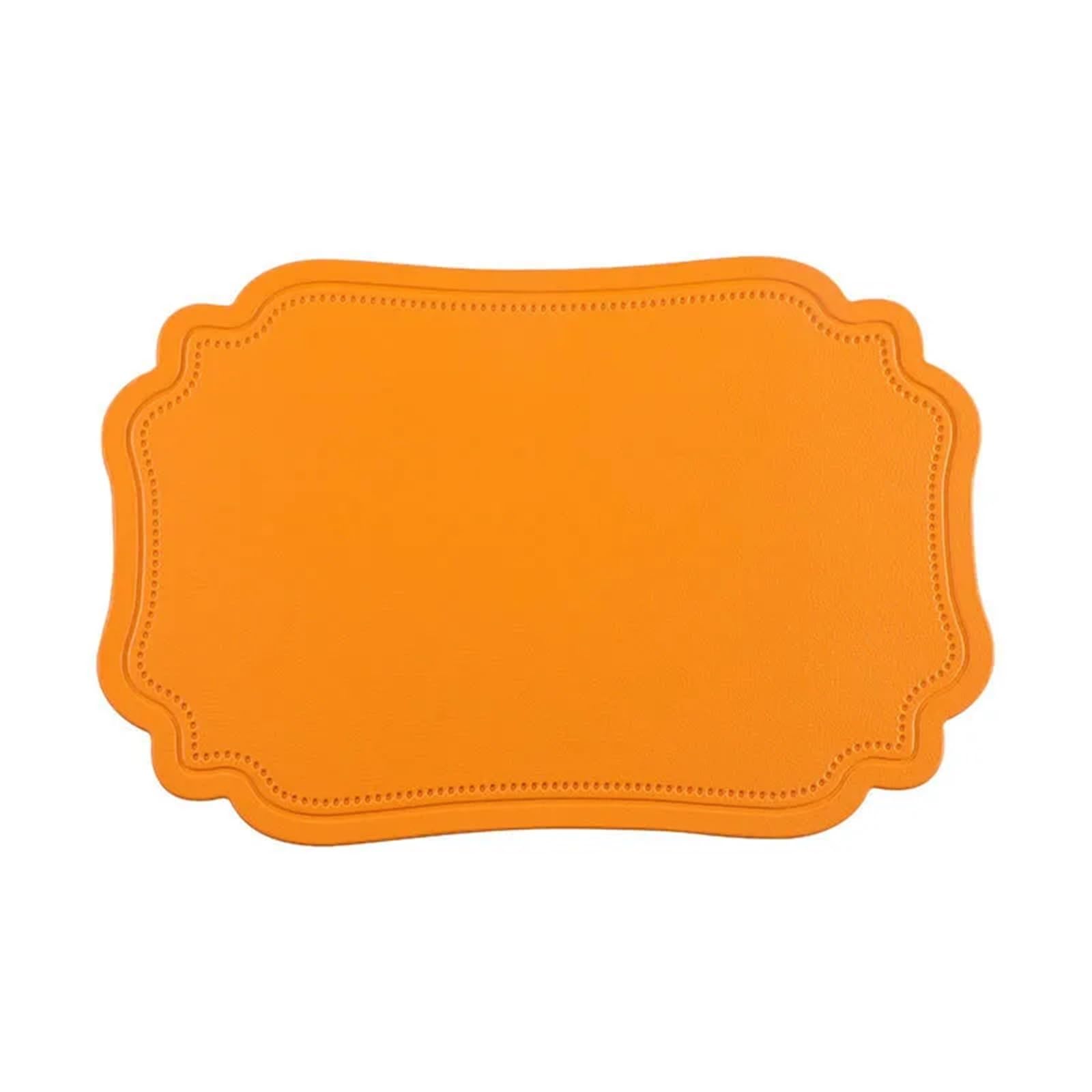 Manteles Individuales Manteles Individuales, Mantel de Mesa, Individual Impermeable, Antideslizante, Posavasos(Square Orange,30x45cm 10pcs)
