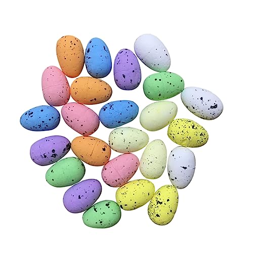 jojofuny 1 Set Colorful Simulation Bird Eggs for Easter Realistic Fake Quail Eggs for Crafts Learning Festive Celebrations Random Color