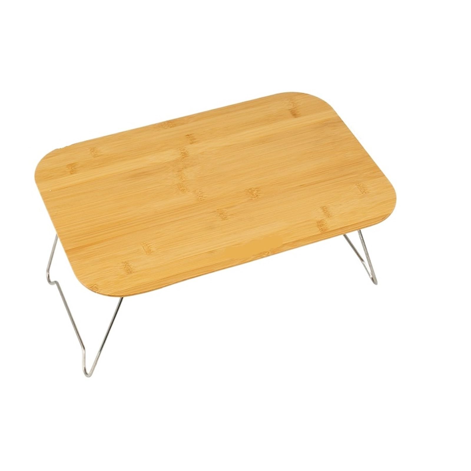 Table pliante en bambou et acier pour ordinateur portable